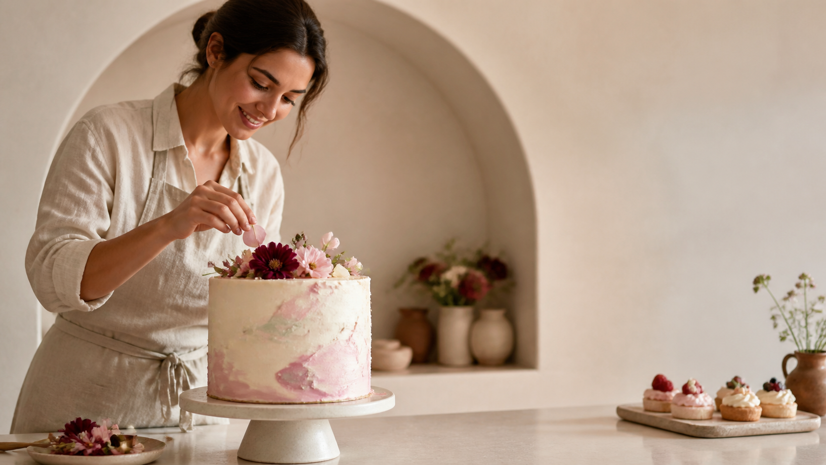 Bolo artesanal da confeitaria Amora